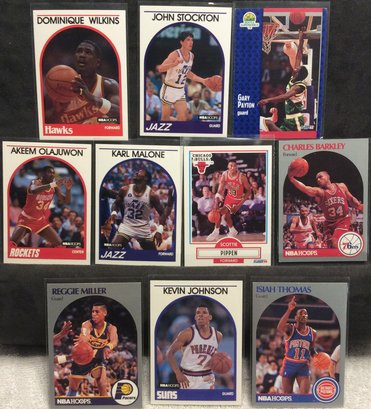 (10) Assorted NBA Cards With Hall Of Famers - M