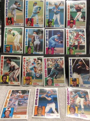 (13) 1984 Topps Baseball Cards With Hall Of Famers - M