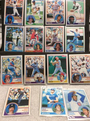 (11) 1983 Topps Baseball Cards With Hall Of Famers - M