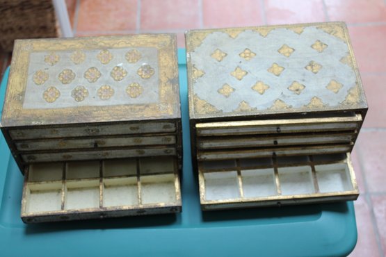 2 Italian Jewelry Boxes 10 In Wide