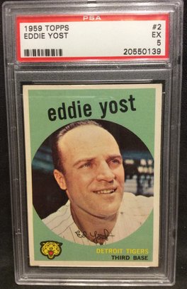 1959 Topps Eddie Yost PSA Graded 5 - K