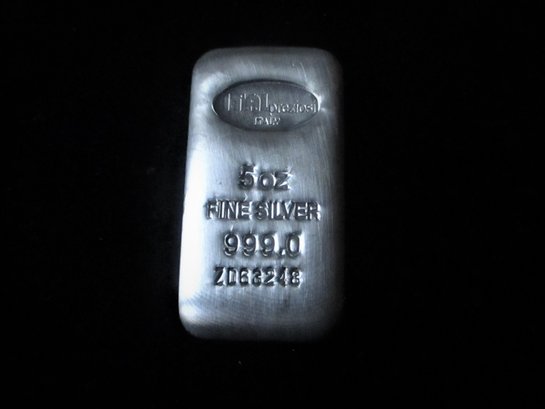 5 Oz. .999 Silver Bar