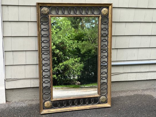 Vintage 1970's Gild Mirror With Medallions  27.5'L X 40'H