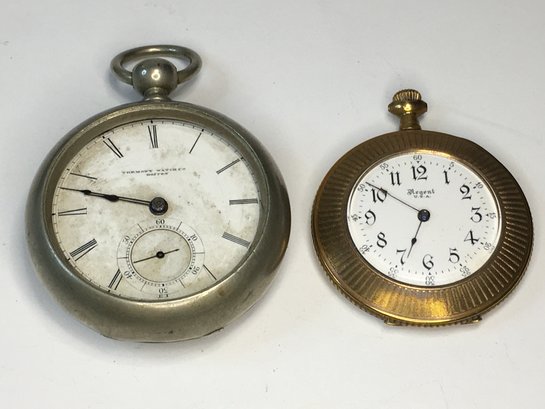 Lot Of Two (2) Antique Pocket Watches - One Regent - One Tremont / Melrose - Both Need Full Restoration