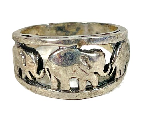 Elephant Sterling Silver Ladies Ring Size 5 1/2