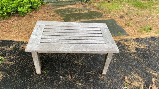 A Vintage Smith & Hawken Teak  Wood Side Table
