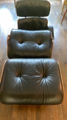 An Original Eames For Herman Miller Mid Century Lounge Chair With Ottoman - RESTORATION PROJECT