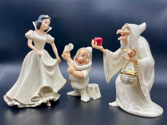Lenox Disney Showcase , Three Figurines From Snow White.