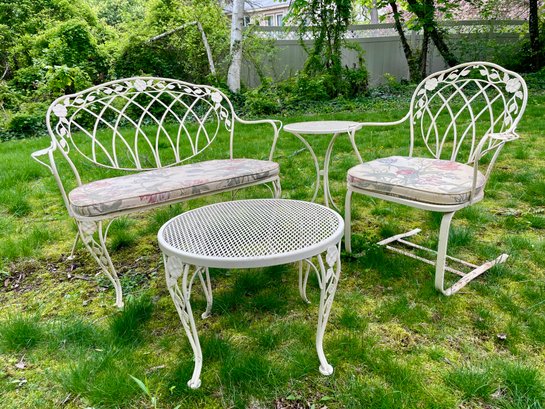 Vintage Wrought Iron, Group Of Patio Furniture