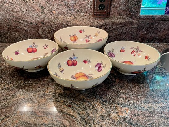 Set Of Four Fruit Design Bowls.