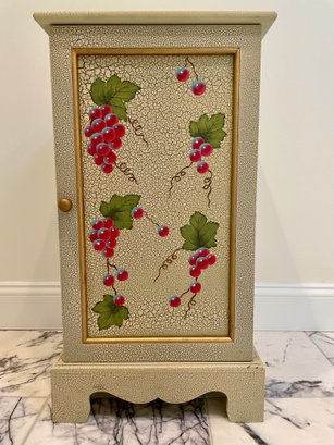 Newer, Painted French Style Wine Cabinet.