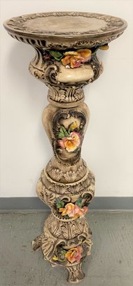 A Vintage Ornate Ceramic Plant Stand