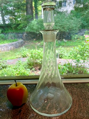 Orrefors Crystal Decanter. 13' Tall.