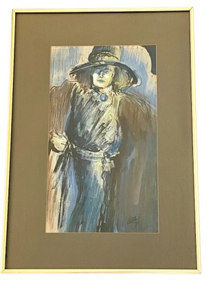 Framed Vintage  Watercolor Painting, Signed By Artist.