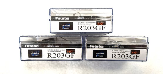 3 Futaba R203GF 3 Channel Receivers New In Packaging