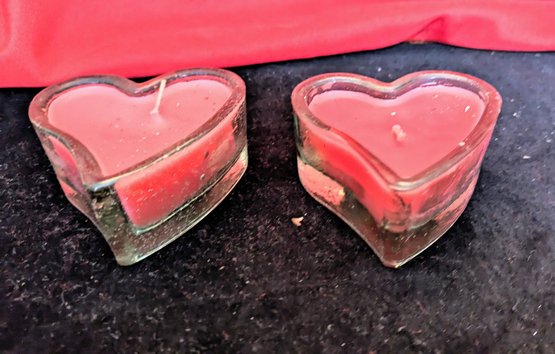 Pair Of Heart Candles Never Used