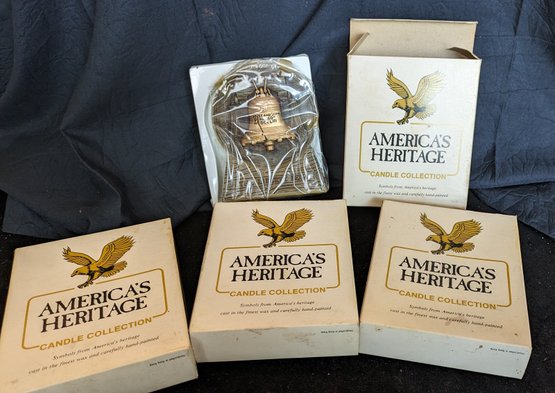 Candle Lot # 2 - (4) American Heritage Bicentennial Candles - New In Package