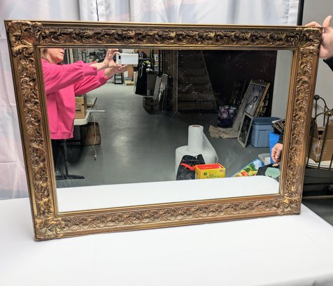 Beautiful Vintage Italian Gold Ornate Resin Framed Mirror