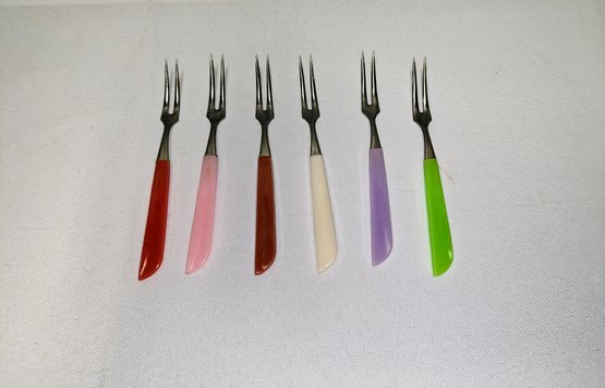 Vintage MCM Cocktail Forks - Set Of 6