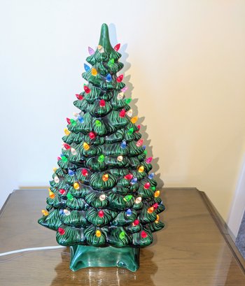 Vintage Large Lighted Ceramic Christmas Tree