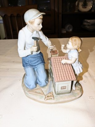 Vintage LLadro # 5139-  'New Doll House' Statue - Retired Piece