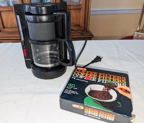 Krups 4 Cup Coffee Maker - Model #D806850W50 Plus Some Coffee Filters Too