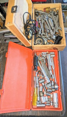 Wrenches & Sockets Lot (2 Boxes)