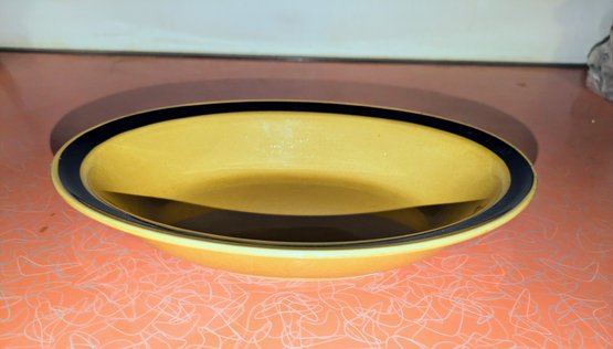 Vintage Designer Collection Hand Decorated Stoneware Oval Bowl - Japan -10'
