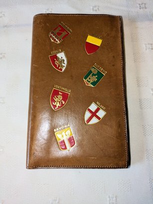 Vintage Leather & Suede Passport Wallet