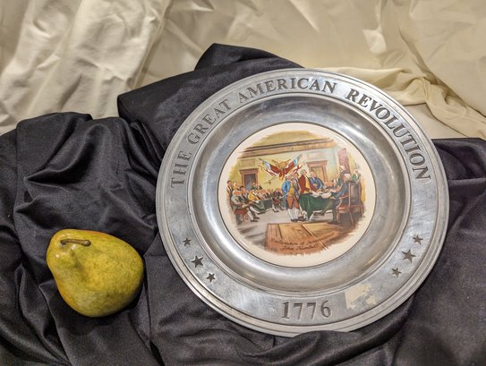 The Great American Revolution 1776 Bicentennial Pewter Plate