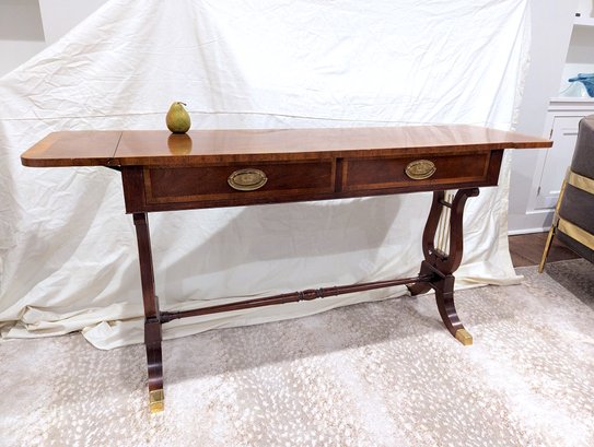 Vintage Baker Lyre Regency Sofa Table