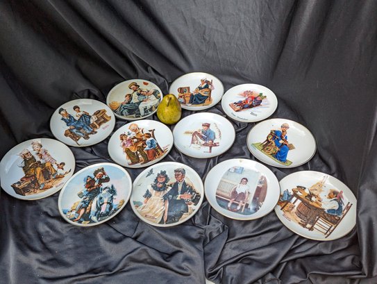 Collection Of 12 Norman Rockwell Plates