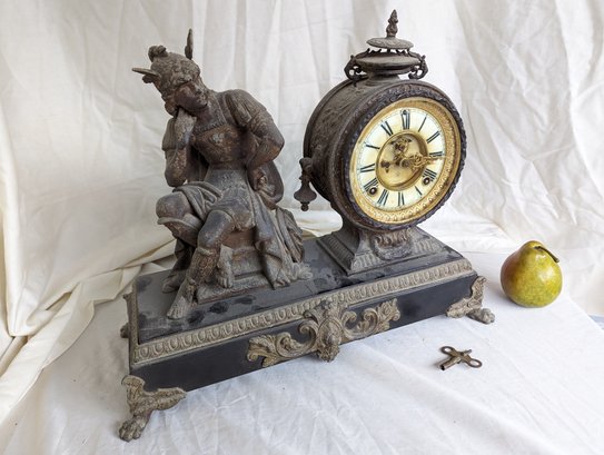 Antique Ansonia Figural Mantel Clock