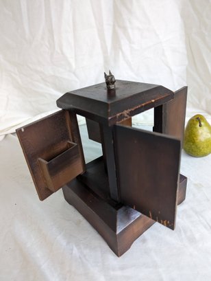 Vintage Wooden Mechanical Cigarette Dispenser Music Box