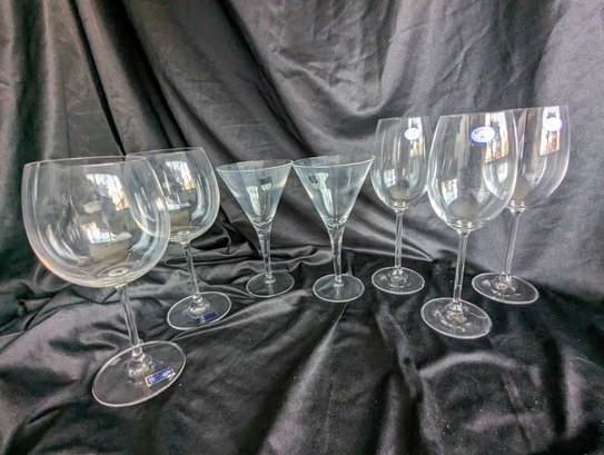 Collection Of Seven Crystal Stemware Glasses Including Waterford, Luigi Bormioli And Bogemia