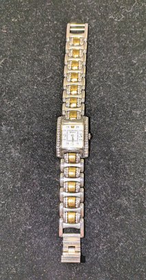 Ladies BRIGHTON 'Turin' Watch Silver & Gold Tone With Swarovski Crystals Wristwatch
