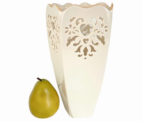 Tall Lenox 'Eternal Hearts' Fine Bone China Vase 10'