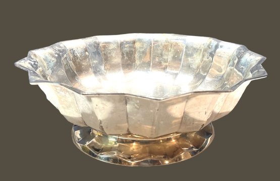 Antique .800 Silver Paneled Centerpiece Bowl 17.45 Ozt