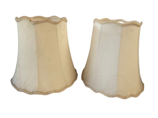 2 Off White Vintage Lamp Shades