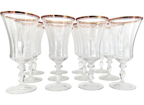 Twelve 'Jamestown Gold' Mikasa Iced Beverage Glasses 8'