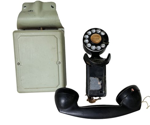 Antique Wall Mount Rotary Telephone With Ringer