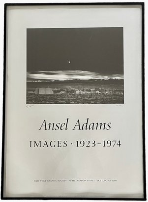 Signed 1974 Exhibition Poster 'Images 1923-1974' By Ansel Adams' (1902-1984) ( C-2)