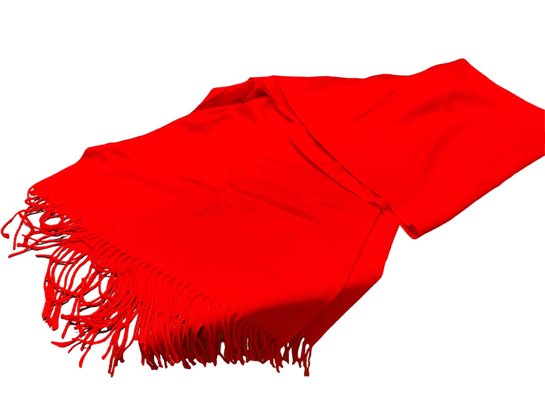 Large Red Cashmere Shawl Scarf