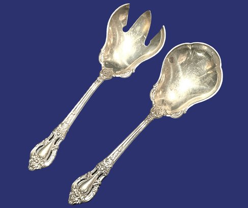 Pair Of Lunt 'Eloquence' Sterling Silver Serving Pieces 8.23 OZT