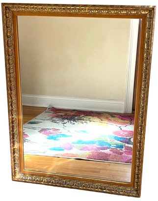 Vintage Ornate Wood Framed Gilded Mirror