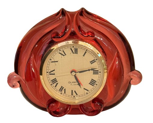 Fenton Rose Amethyst Quartz Clock