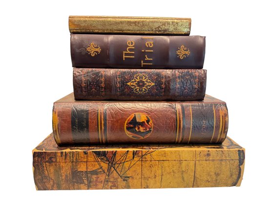 Collection Of Five Faux Book Boxes