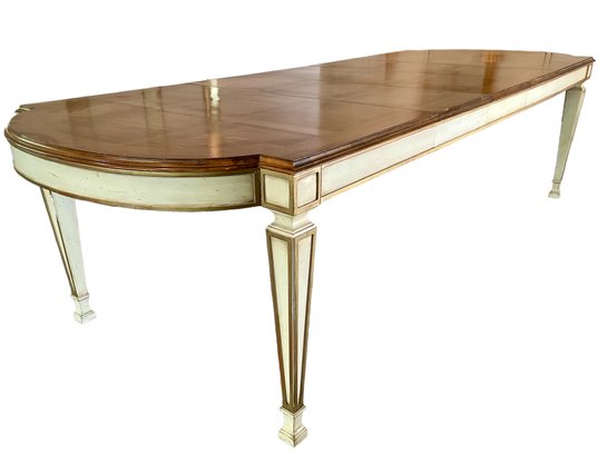 Impressive Extendable French Provincial Dining Table.