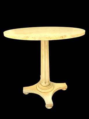 French Provincial , Marble Top Round Side Table.