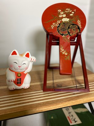 Asian Inspired Gifts: Lucky Cat And Mirror